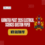 Karnataka PGCET 2026 Electrical Sciences Question Paper with Solutions